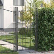 vidaXL Πύλη Κήπου με κλειδαριά Γκρι 200 x 100 cm 100 x 200 cm Ατσάλι
