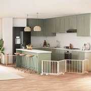 vidaXL Διαχωριστικό Σκύλων/Πόρτα Πτυσσόμενο 8 Πάνελ 640 εκ Ξύλο Λεύκας
