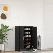 vidaXL Παπουτσοθήκη Μαύρη βελανιδιά 60x35x92 εκ. Επεξεργασμένο Ξύλο
