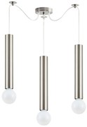 Φωτιστικό Οροφής Τρίφωτο Homelighting Adept Tube 77-8660 Nickel