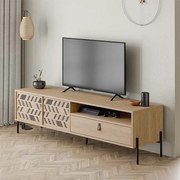 Έπιπλο τηλεόρασης Dionysos Megapap χρώμα φυσικό οξιάς 170x45x48,6εκ.