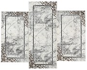 Χαλιά Κρεβατοκάμαρας (Σετ 3τμχ) Polcarpet Estia 3748 Grey/White