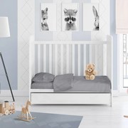 Παπλωματοθήκη Βρεφική Solid 495 Dark Grey DimCol 120x160cm 100% Βαμβάκι