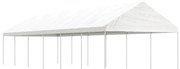 vidaXL Κιόσκι με Τέντα Λευκό 13,38 x 4,08 x 3,22 μ. από Πολυαιθυλένιο