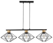 Φωτιστικό Οροφής-Ράγα Vario 3 40559 28x87x80cm 3xE27 60W Black-Gold Sigma Lighting