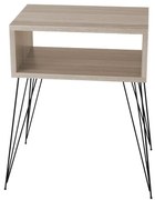 Κομοδίνο Naida γκρι-μπεζ-μαύρο 45x30x59εκ 45x30x59 εκ.