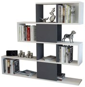 Βιβλιοθήκη Karlin 322RTC1103 120x19,5x109cm White-Anthracite
