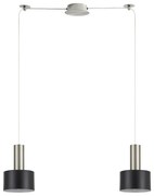 Φωτιστικό Οροφής Δίφωτο Homelighting 77-8452 Nickel/Black