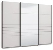 Ντουλάπα Συρόμενη VEYMONT 270 OG με Καθρέπτη Τρίφυλλη Λευκή 267x61x218εκ. 267x61x218 εκ.