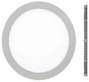 Panel Led Χωνευτό VK/04050/G/C Φ22,5x1,5cm Led 1440Lm 18W 4000K Grey VKLed Στρόγγυλο