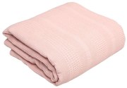 Κουβέρτα Πικέ Αλέξα Blush Pink Viopros Μονό 160x240cm 100% Βαμβάκι