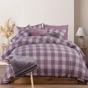 Παπλωματοθήκη Wildville (Σετ 3τμχ) Mauve Nef-Nef Υπέρδιπλo 100% Cotton Flannel