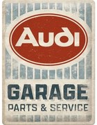 Μεταλλική πινακίδα Audi Garage - Parts & Service