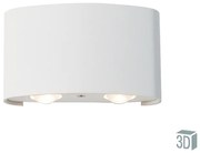 Απλίκα Up Down IP54 4*1 w Led 3000K 340 lm 62°  Λευκό Αλουμίνιο  Viokef  Twist  4211000