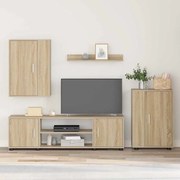 vidaXL Σετ 4 τεμαχίων για ντουλάπα τηλεόρασης 4 pcs Sonoma Δρυς