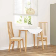 vidaXL Καρέκλες τραπεζαρίας με μαξιλάρια 2 τεμάχια από μασίφ ξύλο