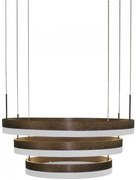 Soft Light V-TAC Κυκλικός Πολυέλαιος με τρεις δακτυλίους Καφέ 92W  Dimmable Θερμό Λευκό 3991