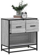 Κομοδίνο Γκρι Sonoma 60x31x60cm Κατασκευασμένο ξύλο και μέταλλο - Γκρι