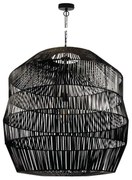 Φωτιστικό Οροφής Rattan 78X78 Black VK/03147/PE/78 VKLed Rattan, Μέταλλο