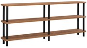 Κονσόλα Zen 688DRA1212 180x35x74,9cm Black-Pine Μοριοσανίδα,Ξύλο