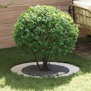 vidaXL Φλατ Δαχτυλίδια Δέντρων 5 pcs Λευκό Ø60 / 90 εκ. Ατσάλι