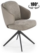 Dine 554 Καρεκλα Μπρατσα Γκρι