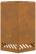 vidaXL Χωρίς Καπνό Φωτιά Πυρκαγιάς Εξαγώνιος 38x38x51 εκ Ανθεκτικός Χάλυβας