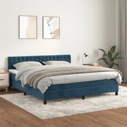 ΚΡΕΒΑΤΙ BOXSPRING ΜΕ ΣΤΡΩΜΑ ΣΚΟΥΡΟ ΜΠΛΕ 180X200 ΕΚ. ΒΕΛΟΥΔΙΝΟ 3141501