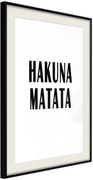 Αφίσα - Hakuna Matata - 40x60 - Μαύρο - Με πασπαρτού