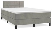 ΚΡΕΒΑΤΙ BOXSPRING ΜΕ ΣΤΡΩΜΑ ΑΝΟΙΧΤΟ ΓΚΡΙ 120X190 ΕΚ. ΒΕΛΟΥΔΙΝΟ 3269837