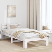 vidaXL Κρεβάτι από Ξύλο Λευκό Ξύλο 100 x 200 εκ. Μινιμαλιστικό Κρεβάτι