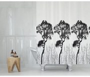 Κουρτίνα Μπάνιου Polyester Λευκή Forest 180x200εκ. Max Home BTLTR003391