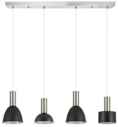 Φωτιστικό Οροφής - Ράγα Adept Flex 77-8927 85x16x300cm 4xE27 60W Nickel-Black Homelighting