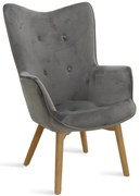 Πολυθρόνα Kido 046-000008 Silver Wood, Fabric