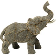 Διακοσμητικό Επιτραπέζιο Pearls Elephant 24x12x22.5εκ. - Μαύρο