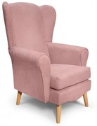 Epiplo World Classic Πολυθρόνα καθιστικού 80x75x114εκ. Dusty Pink BEST-1534562