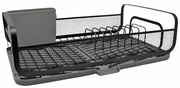 Πιατοθήκη Με Δίσκο Μαύρο/Γκρι Μέταλλο 43x28x14cm ANKOR