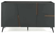 Μπουφές Girona 160x50x86cm Anthracite-Teak Capodarte