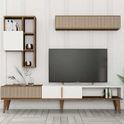 Σύνθεση Τηλεόρασης Milan 845HCT3109 180x35x40cm Walnut-White