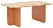 Τραπέζι Bοca pakoworld σε oak-κεραμιδί απόχρωση 100x60x42εκ