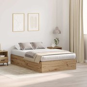 vidaXL Σκελετός Κρεβατιού artisan δρυς 120 x 200 cm Επεξεργασμένο ξύλο