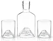 Viski Mountain Crystal Καραφάκι Και Σετ 2 Ποτηριών Tumblers