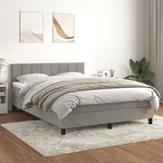 ΚΡΕΒΑΤΙ BOXSPRING ΜΕ ΣΤΡΩΜΑ ΑΝΟΙΧΤΟ ΓΚΡΙ 140X190 ΕΚ. ΒΕΛΟΥΔΙΝΟ 3141299