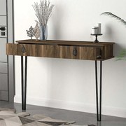Κονσόλα επιτοίχια Ursula Megapap χρώμα καρυδί 120x35,5x90εκ.