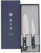 Μαχαίρια Classic Σε Συσκευασία Δώρου (Σετ 2Τμχ) FT-030 Silver-Black Tojiro Ανοξείδωτο Ατσάλι