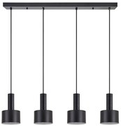 Φωτιστικό Οροφής - Ράγα Adept Tube 77-8546 85x14x300cm 4xE27 60W Black Homelighting