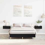 vidaXL Σκελετός Κρεβατιού Μαύρη δρυς 140 x 190 cm Επεξεργασμένο ξύλο