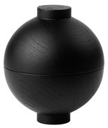 Διακοσμητικό Δοχείο Με Αποθηκευτικό Χώρο Sphere Box - Δρυς Μαύρο Ø12 x H15 cm KRISTINA DAM studio