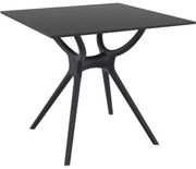 Τραπέζι Air 80Χ80Εκ. Black Laminate 12Mm