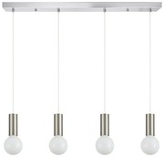 Φωτιστικό Οροφής Πολύφωτο Homelighting Adept Tube 77-8391 Nickel Matt